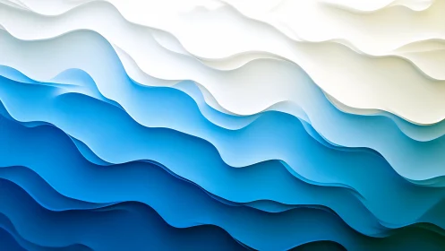 Gentle layered waves of blue and white flow in soothing rhythm
