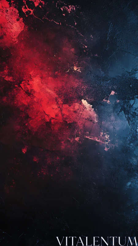 Abstract red and dark textured gradient digital painting.