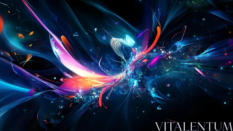 Spectral fluid dynamics of luminous cybernetic energy ribbons.