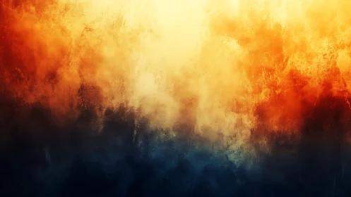 Abstract fiery and smoky gradient background digital painting.