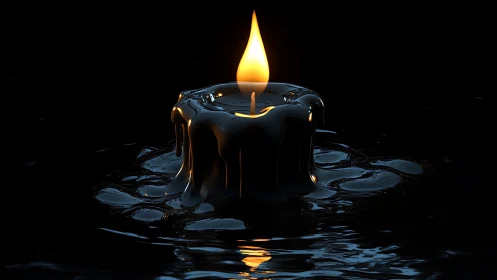 Midnight wax ocean cradling a stubborn ember of hope.