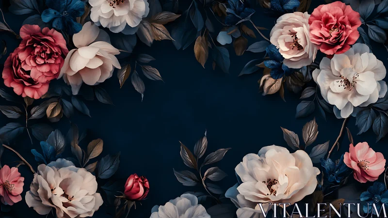 Jeweled Garden Whispers Against Midnight Canvas