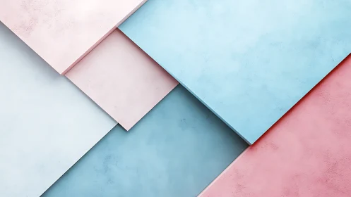 Soft pastel panels overlap in a calm geometric composition