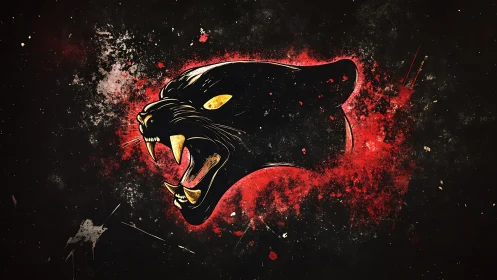 Fierce Panther Spirit Emerges in Fire.