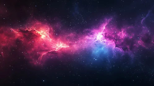 Stellar Ribbon Ignites the Night in Neon Cosmic Bloom.