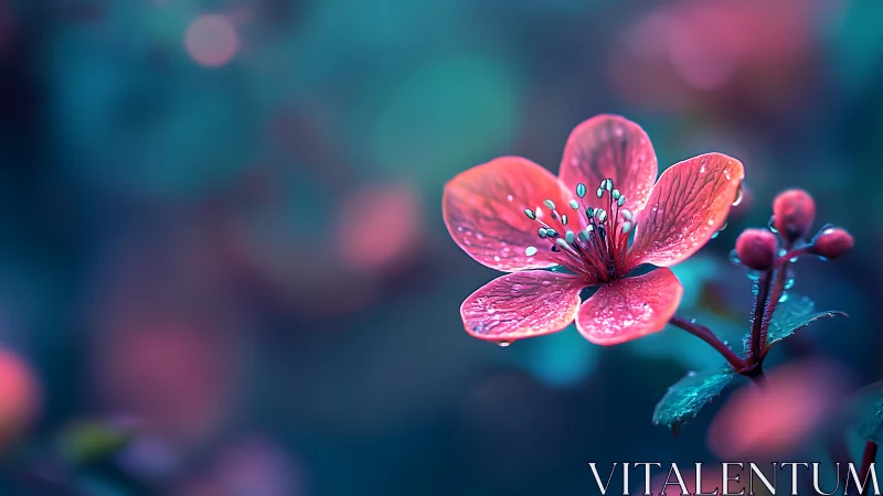 Luminous Petals Dancing Through Twilight Mist.