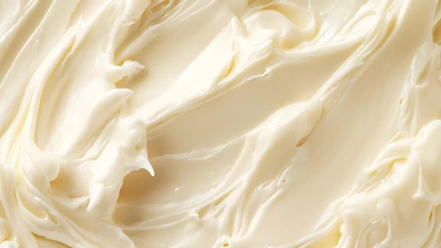 Smooth Creamy Butter Texture in Close-Up, Abstract Food Style.
