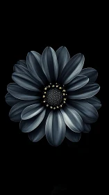 Elegant Dark Daisy with Golden Heart.