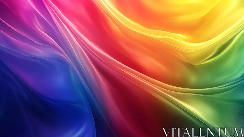 Chromatic silk waves in flowing multicolor gradient field.