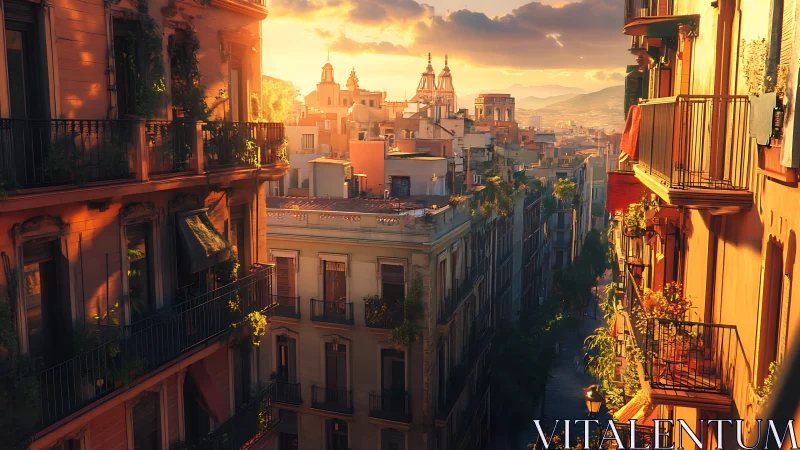 Sunlit balconies and golden rooftops over a dreaming city.