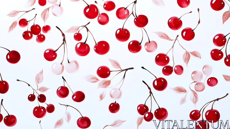 Cherry constellations drift across a sugar bright sky