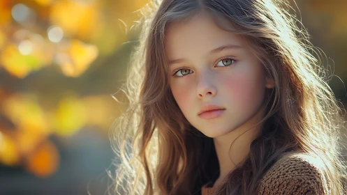 Young figure with backlit warm lighting and soft focus background.