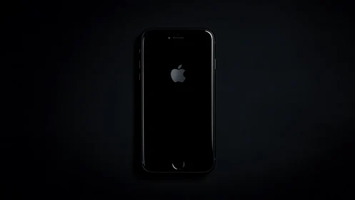 Midnight iPhone Glows Against Infinite Darkness