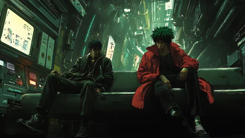 Neon alley drifters on a cracked plastic throne of night.