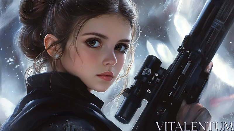 Soft-eyed night guardian with a quiet, determined gaze.