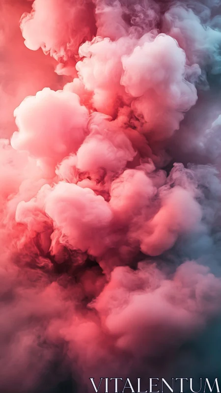 Blushing nebula clouds billow upward in candy vapor hues
