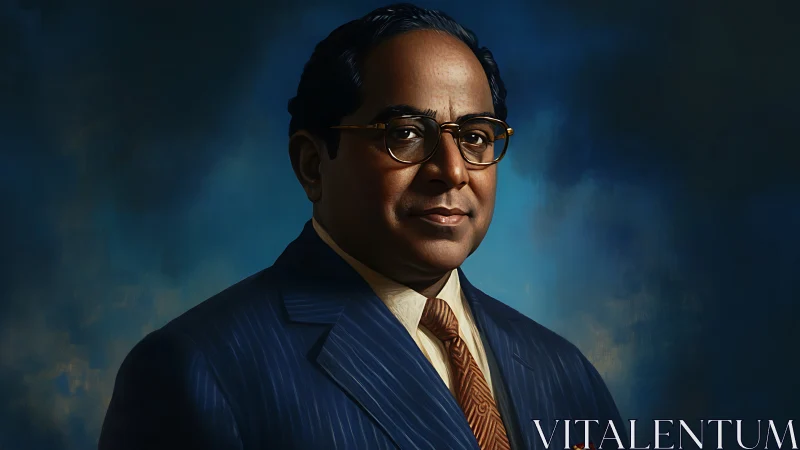 Formal portrait of dignified man in pinstripe suit