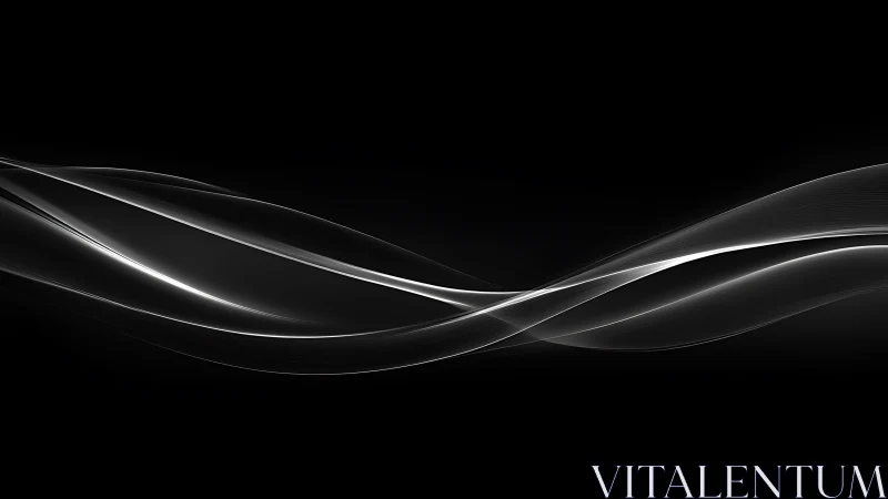 Monochrome waveforms in minimal flowing ribbon composition.