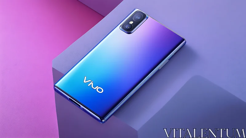 Vivo Smartphone in Gradient Blue and Purple.