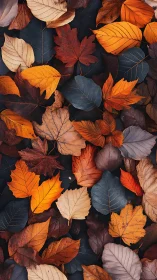 Autumn leaves create a rich tapestry of seasonal color.