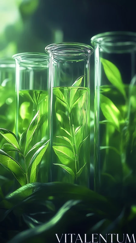 Glass forests quietly turn lab light into emerald life