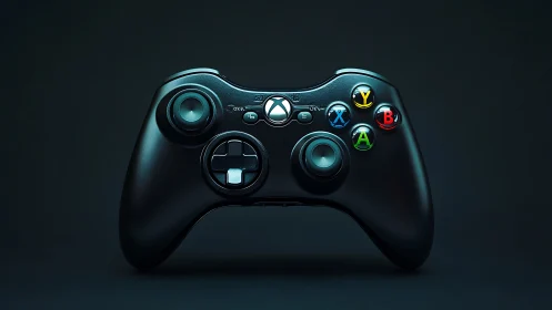Xbox 360 Wireless Controller with Glowing Details.