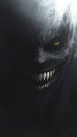 Sinister shadow creature with jagged teeth and single eye.