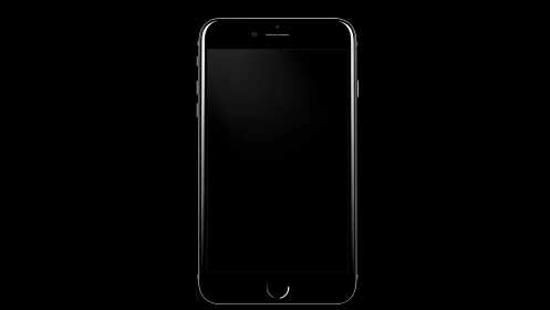 Sleek smartphone mockup with elegant black screen display