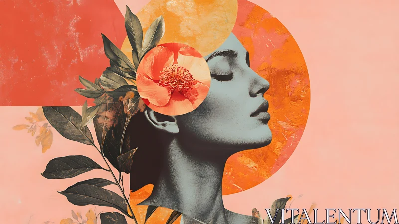 Sunlit daydream portrait with floral whispers and calm bloom.