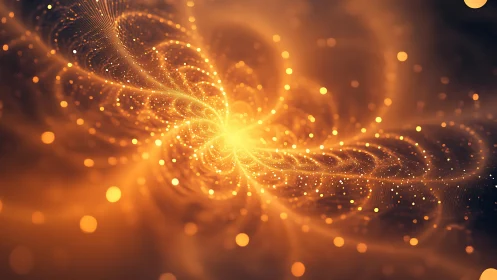 Glowing golden energy spiral swirling with gentle stardust.