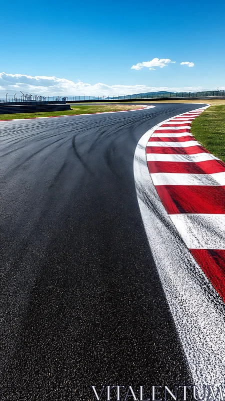 Sunlit racetrack curve inviting you toward the open horizon.
