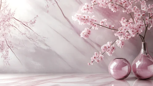 Soft Sanctuary: Pink Blossoms in Dreamy Repose.