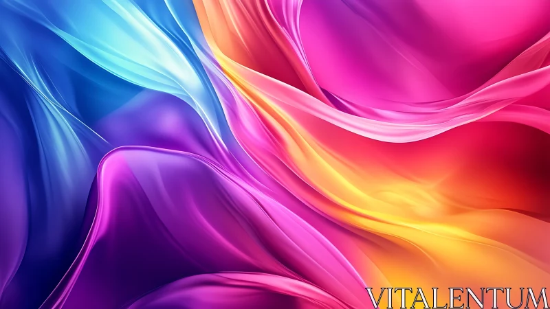 Flowing waves of vibrant color invite a bright, joyful mood