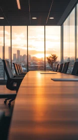 Sunset Boardroom: Where Ambition Meets the Golden Hour.