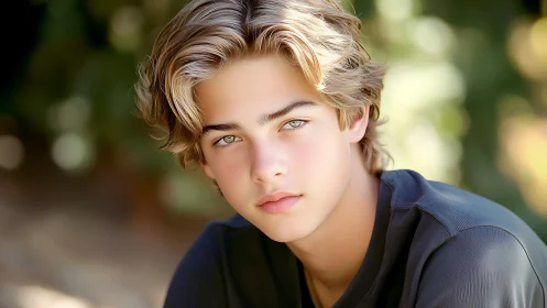 Softly lit teen portrait captures calm, introspective gaze