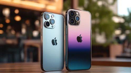 Twin Digital Sentinels: iPhone's Chromatic Duality Revealed.