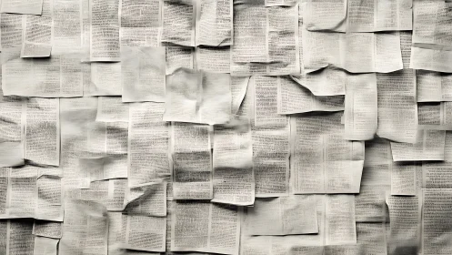 Paper tide of tangled text pages pinned in restless layers.