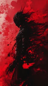 Bloodred wraith knight dissolving into stormborn shadows.