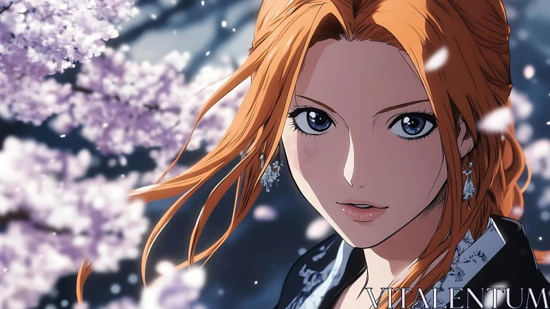 Springwind gaze beneath moonlit blossoms in soft bloom.