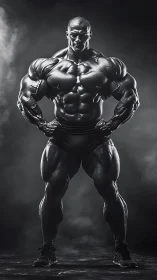 Titan of steel sinew owns the smoky monochrome stage