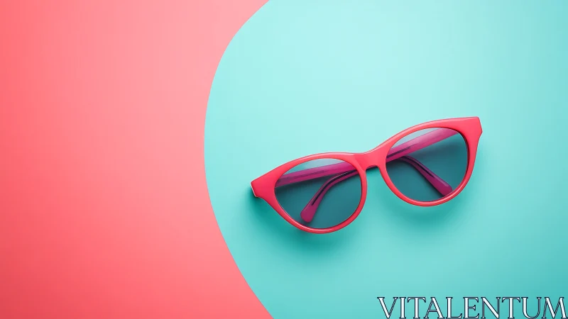 Chromatic contrast analysis of coral sunglasses on split field.