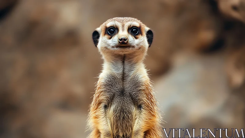 High-detail meerkat portrait with shallow depth of field rendering