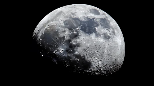 Gentle moonlit surface glowing softly against deep space.