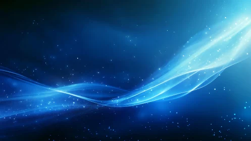 Star-swept azure wave drifting through digital midnight.