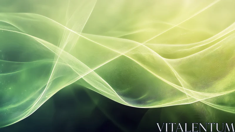 Translucent lime spectral waveforms on dark gradient field