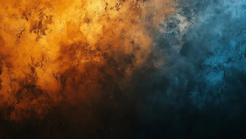 Textured gradient surface shows orange to blue transition