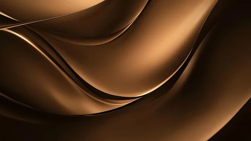 Smooth bronze abstract waves with elegant metallic sheen.