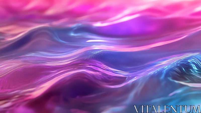 Iridescent magenta and cyan liquid surface in soft focus.