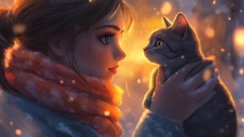 Golden Hour Connection With Your Feline Friend.