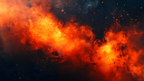 Turbulent Pyrolysis: Dense Smoke Plume with Incandescent Particle Dispersion